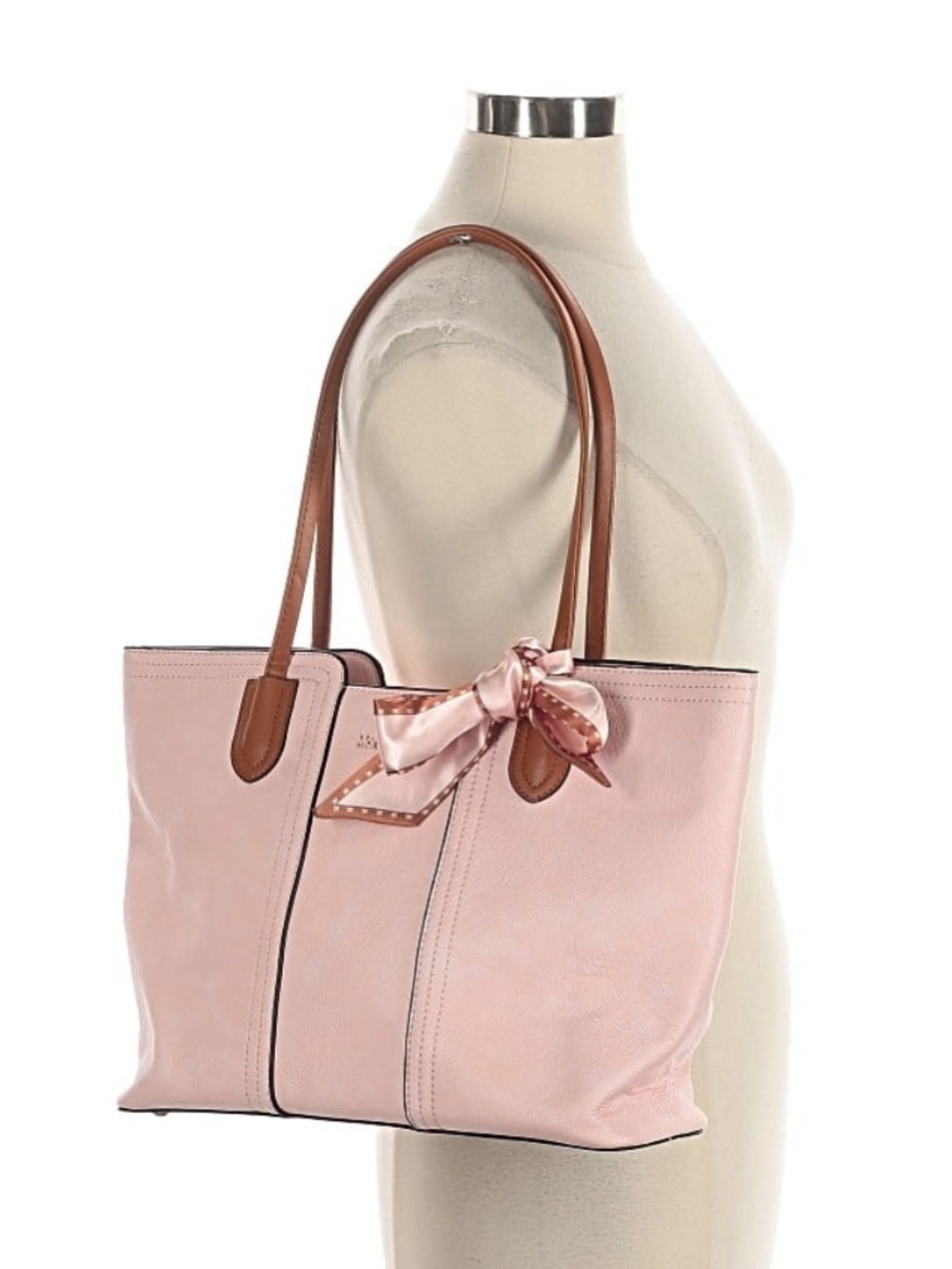 Montana West Pink Tote Bag with Brown Handles